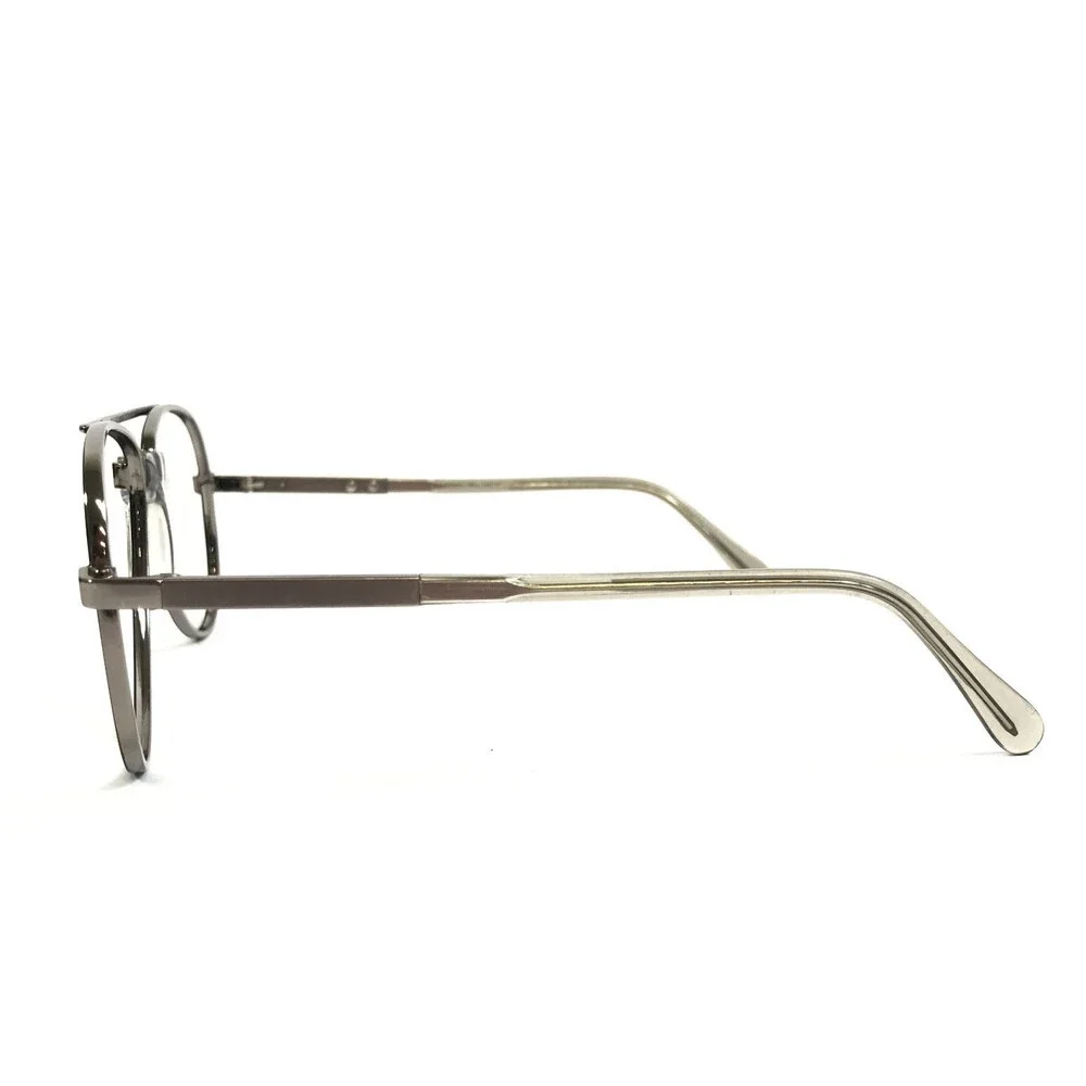 Vintage Hudson Safety Eyeglasses Frames Z87 Gunmetal Silver Aviator 54-15-140